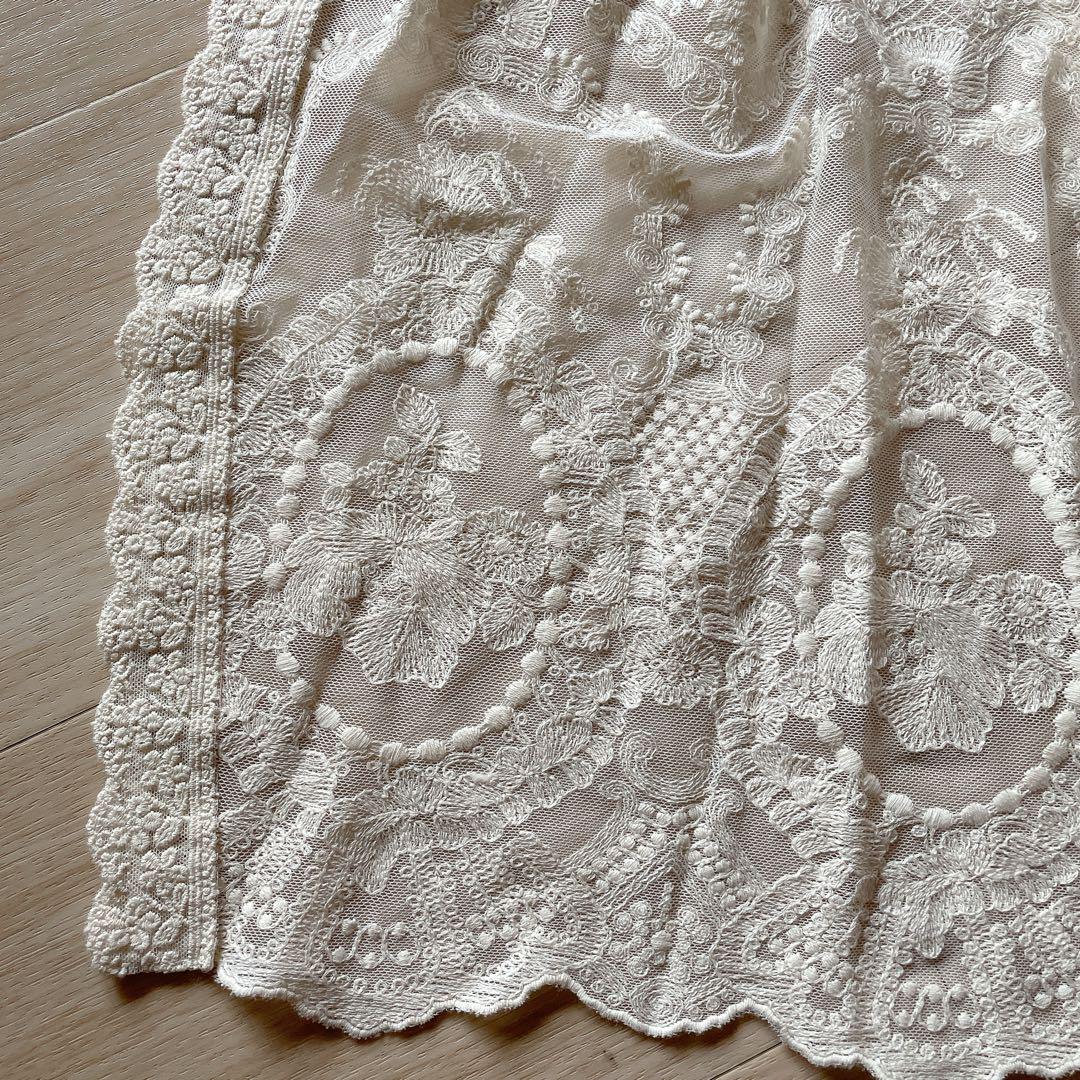 misspointレースエプロン刺繍レースタブリエ　クラロリアリスメイド風