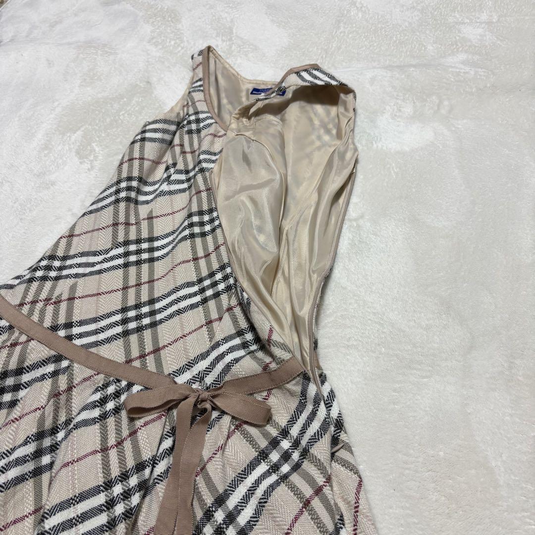 BURBERRY ノバチェック ノースリーブ リネン ワンピース 日本製