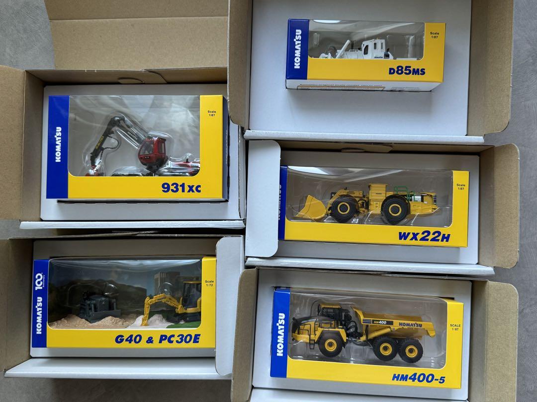 【新品】KOMATSU コマツ 株主優待 ミニチュア　5点　まとめ売り