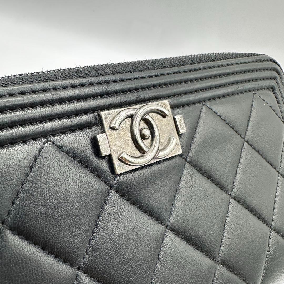 CHANEL シャネル 長財布 ボーイシャネル ブラックシルバー金具 CHANEL シャネル 長財布 ボーイシャネル ブラックシルバー金具