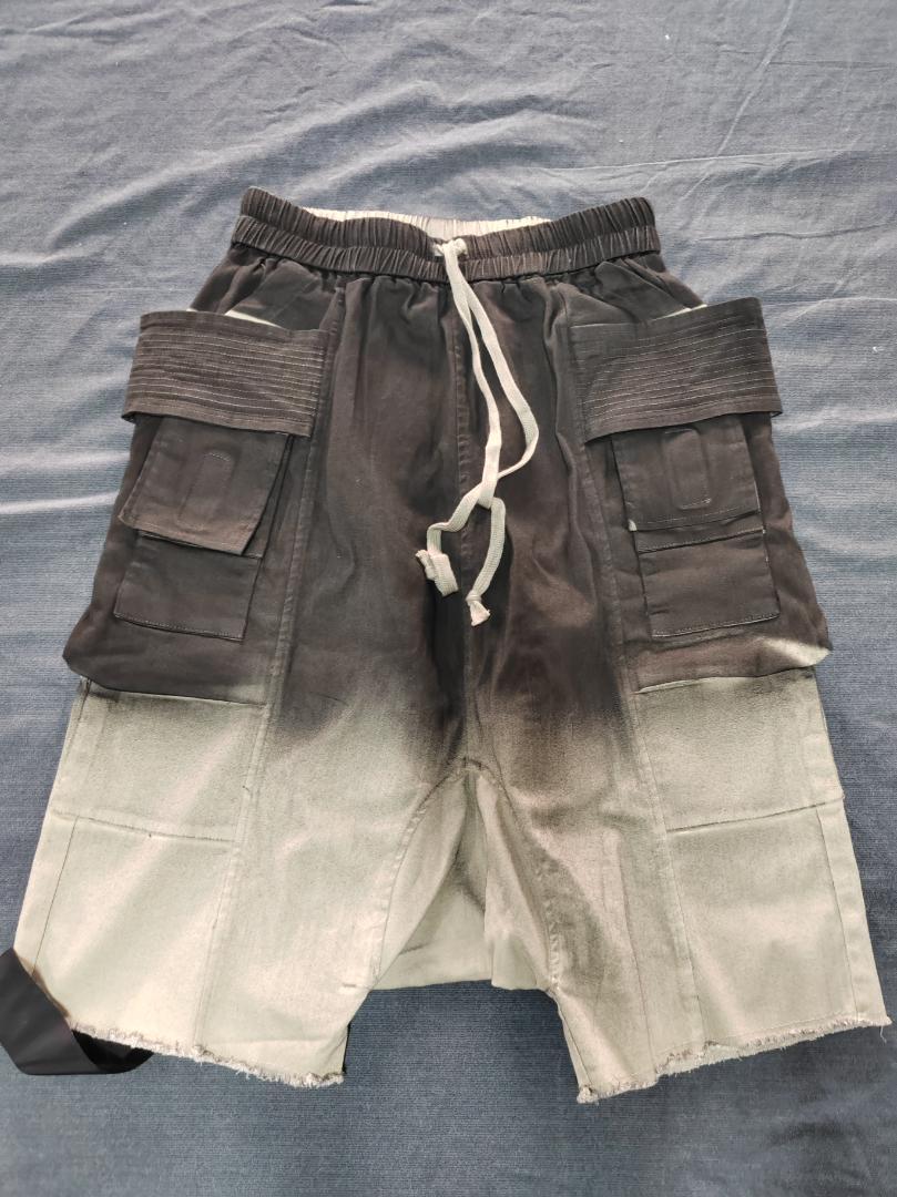 Rick Owens DRKSHDW ダメージ デニムショーツ | グレー