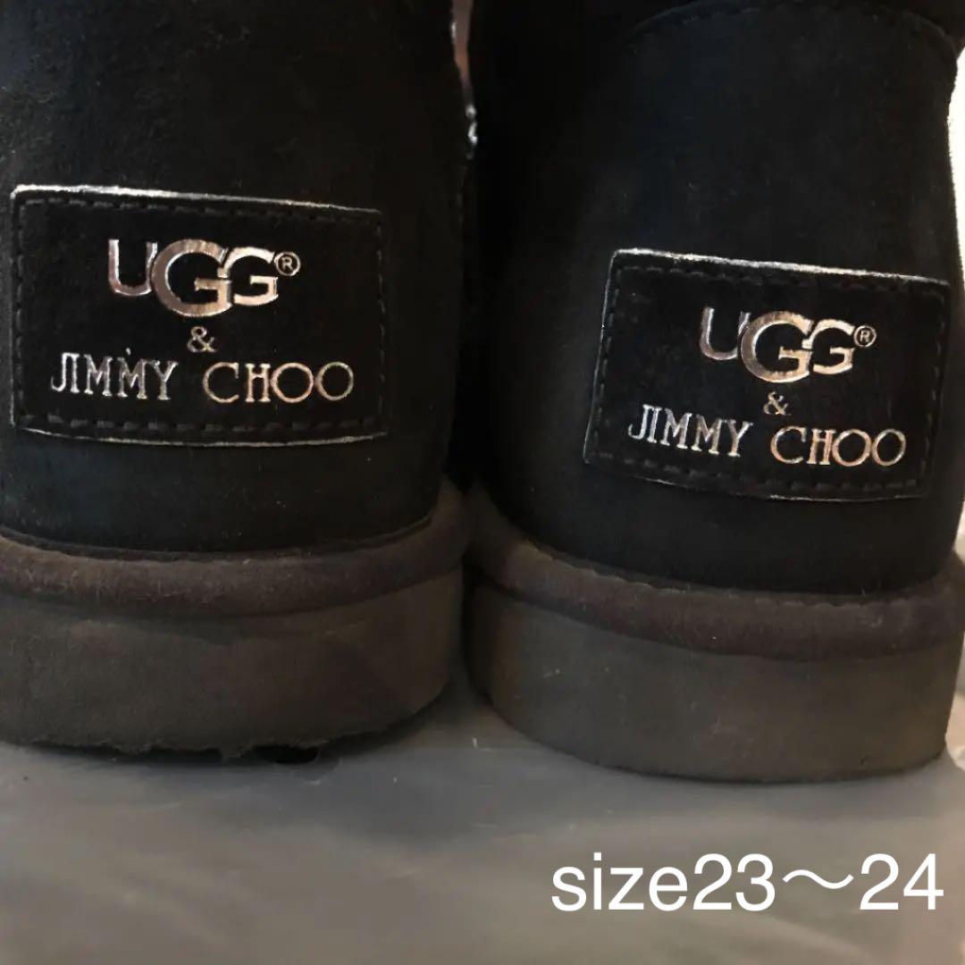 ブラック系,23cm女性が喜ぶ♪ UGG×JIMMY CHOO スタッズ フリンジ 比較検索 UGG & CHOO スタッズ ムートンブーツ JIMMY ブーツ