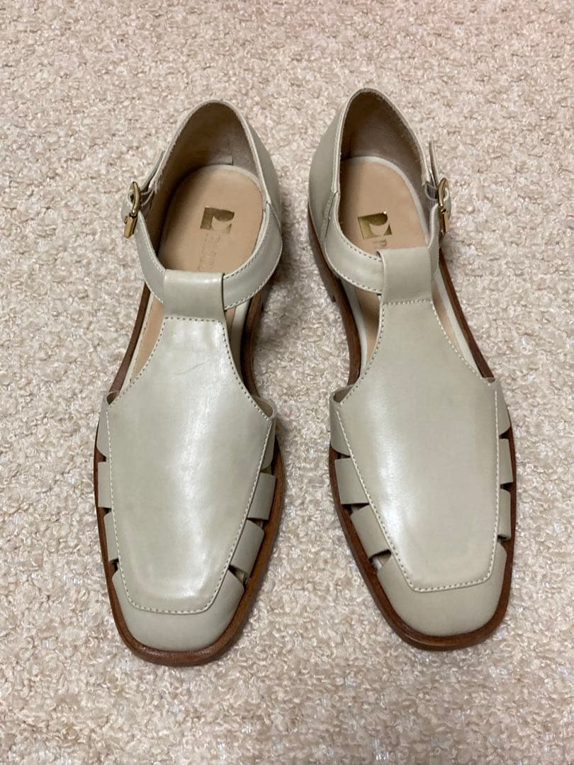 PASCUCCI パスクッチ グルカサンダル 36 ベージュ シューズ レザー