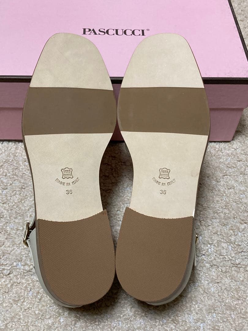 PASCUCCI パスクッチ グルカサンダル 36 ベージュ シューズ レザー
