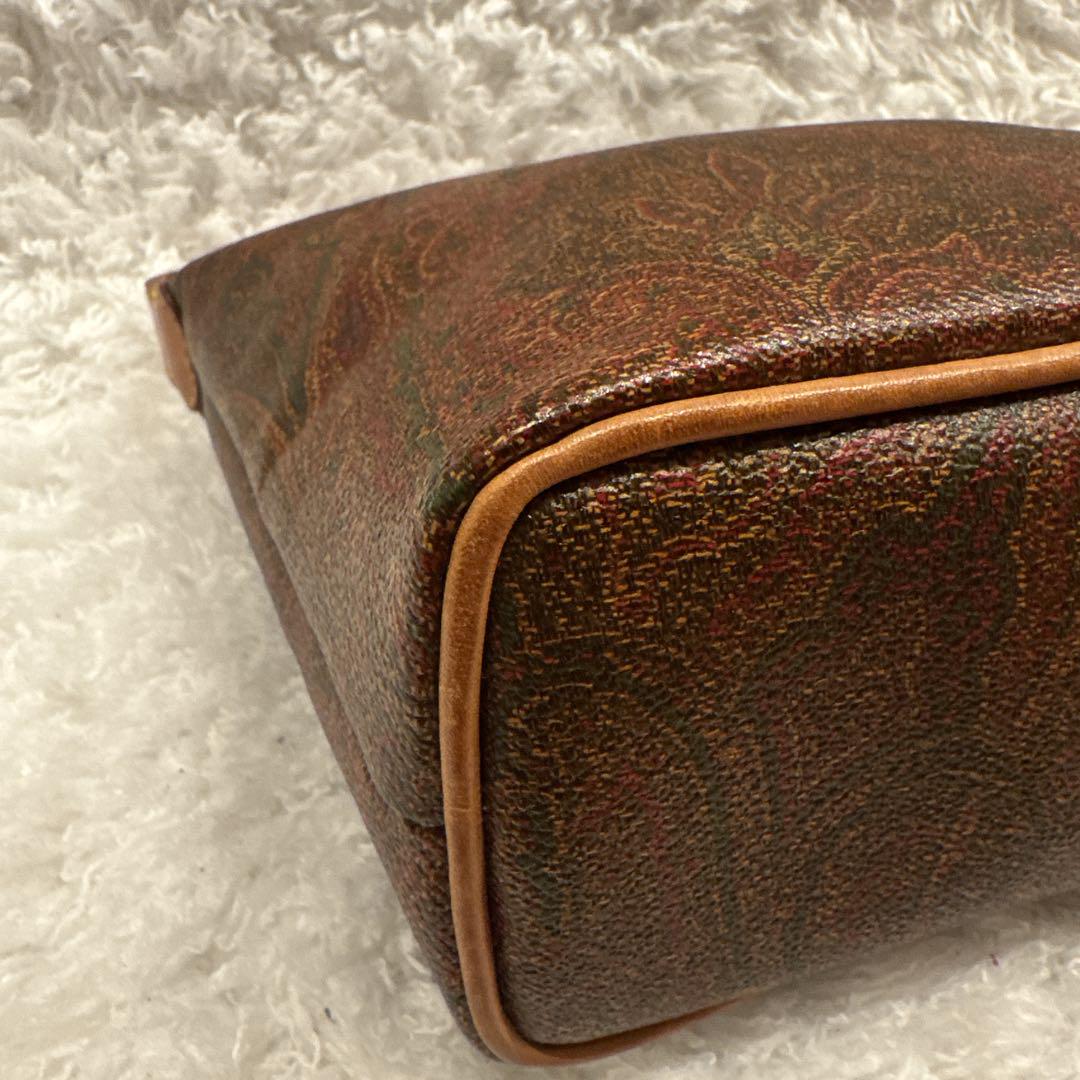 美品 ETRO アクセサリーポーチ ハンドバッグ ペイズリー　ゴールド金具