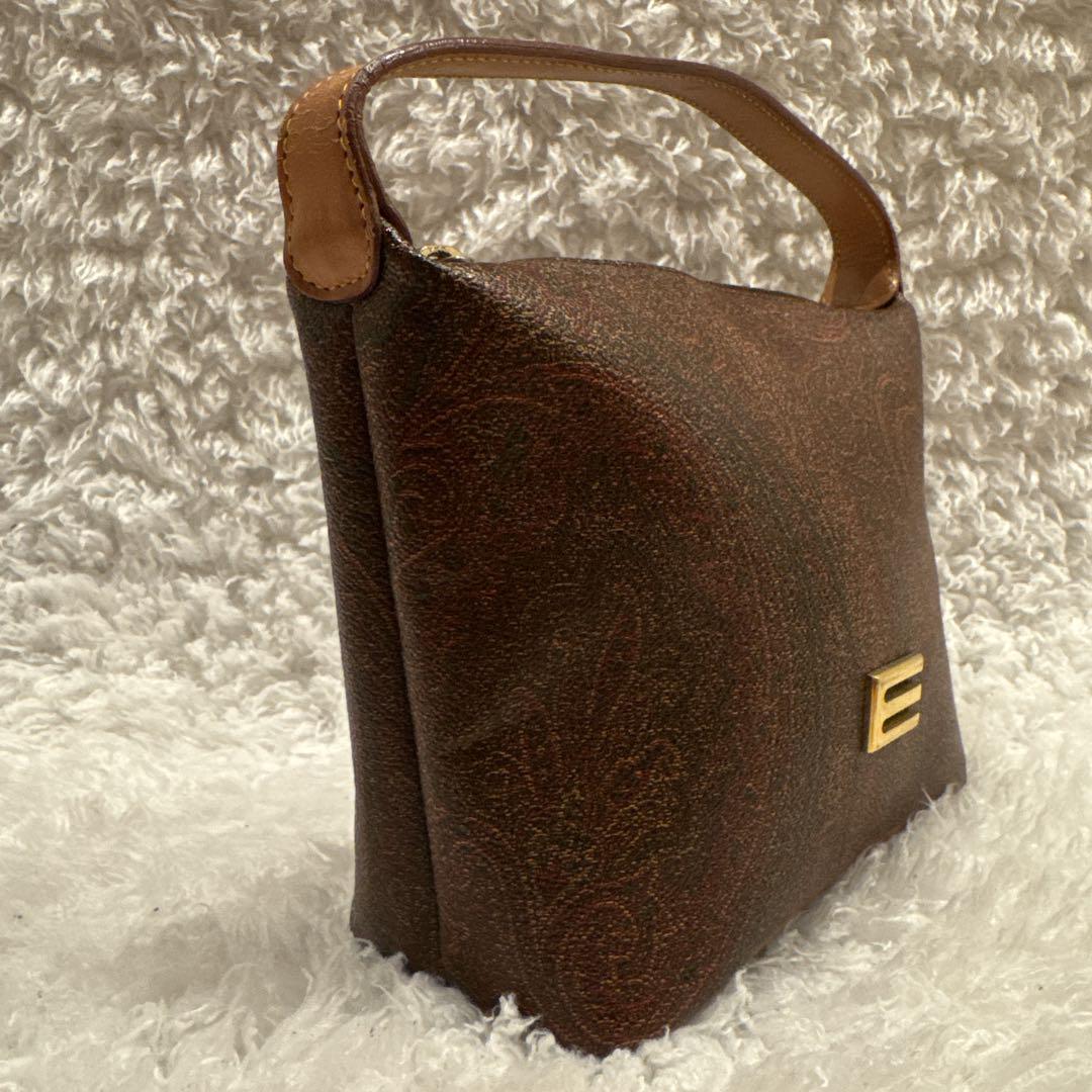 美品 ETRO アクセサリーポーチ ハンドバッグ ペイズリー　ゴールド金具