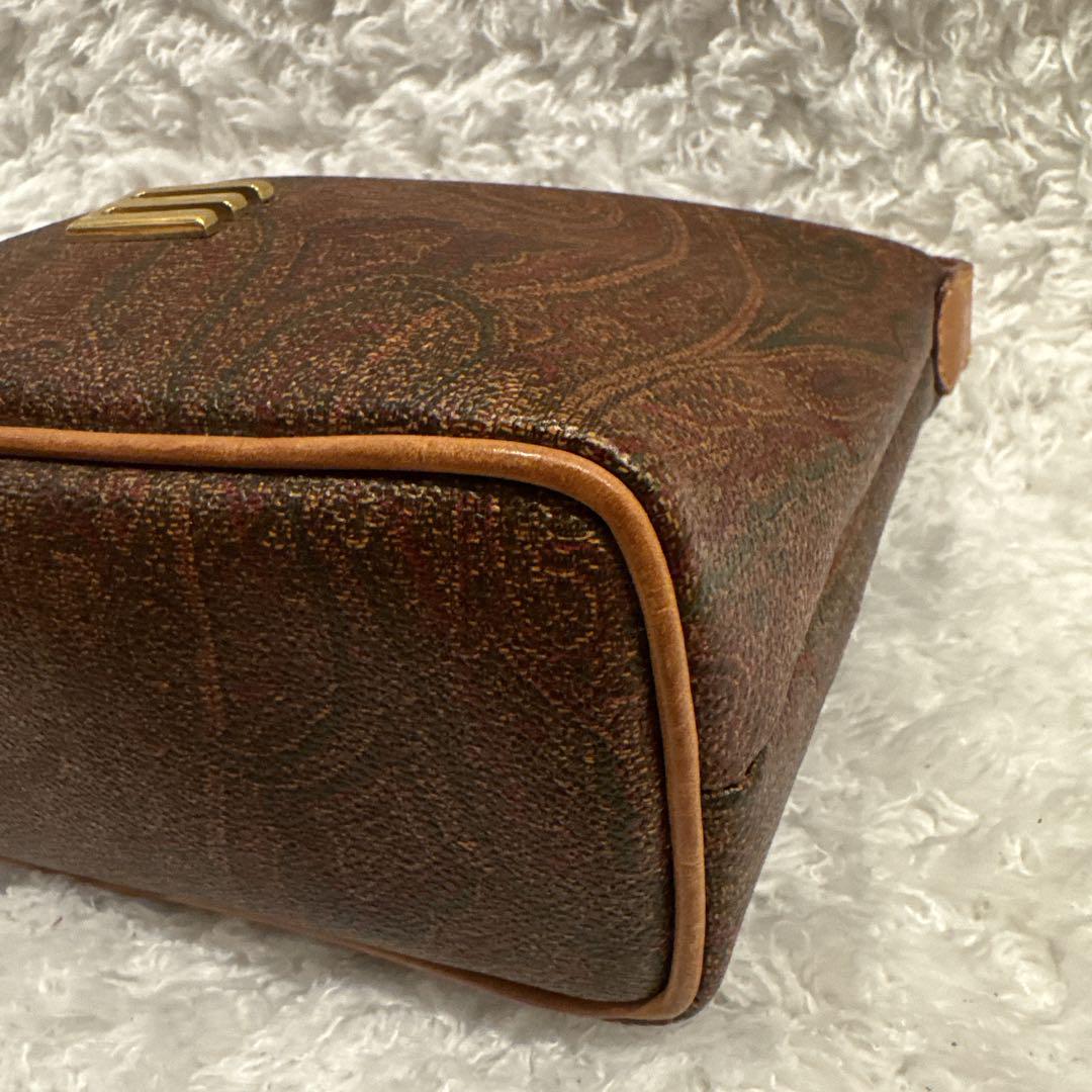 美品 ETRO アクセサリーポーチ ハンドバッグ ペイズリー　ゴールド金具