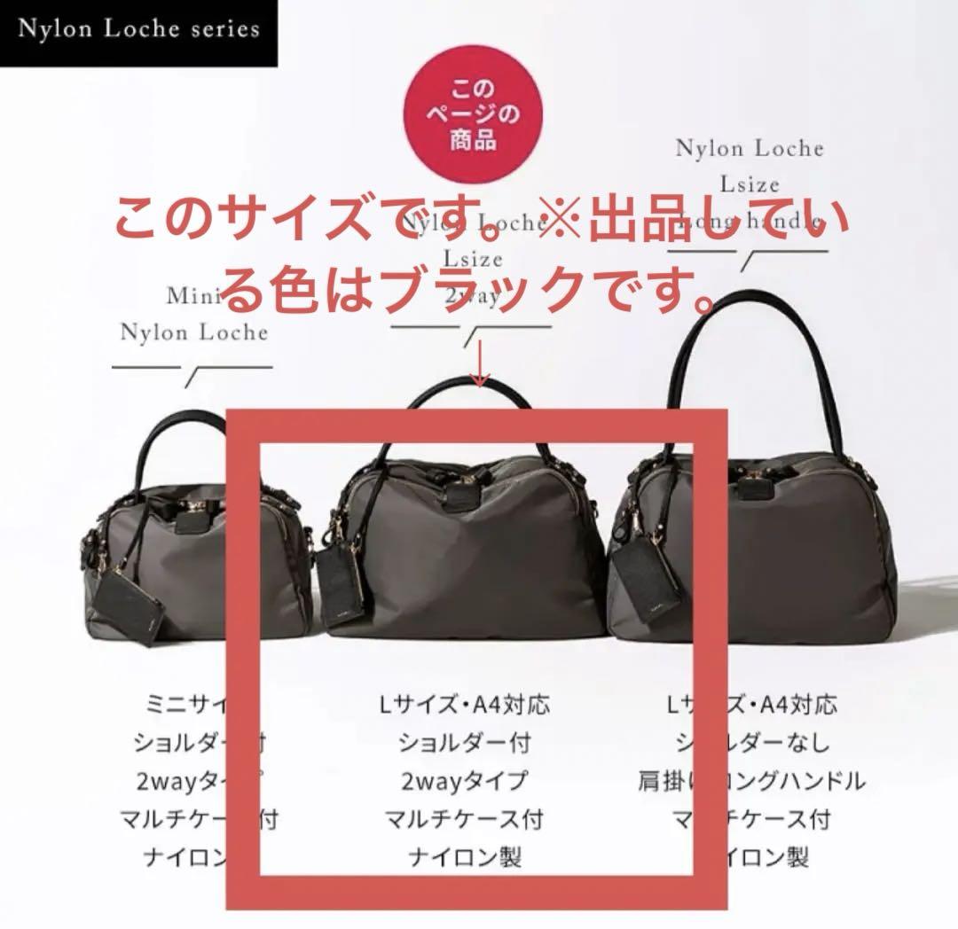 未使用】ヘイニ ナイロンロシェ（L）ブラック×シルバー金具