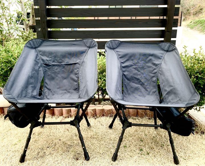 2脚セット　ハイ/ロー高さ切替可能2WAYアウトドアチェア　コンパクト収納