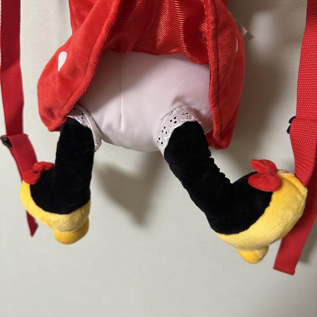 新品タグ付き◇海外ディズニー◇ミニーちゃんぬいぐるみ　おんぶリュック　バッグ