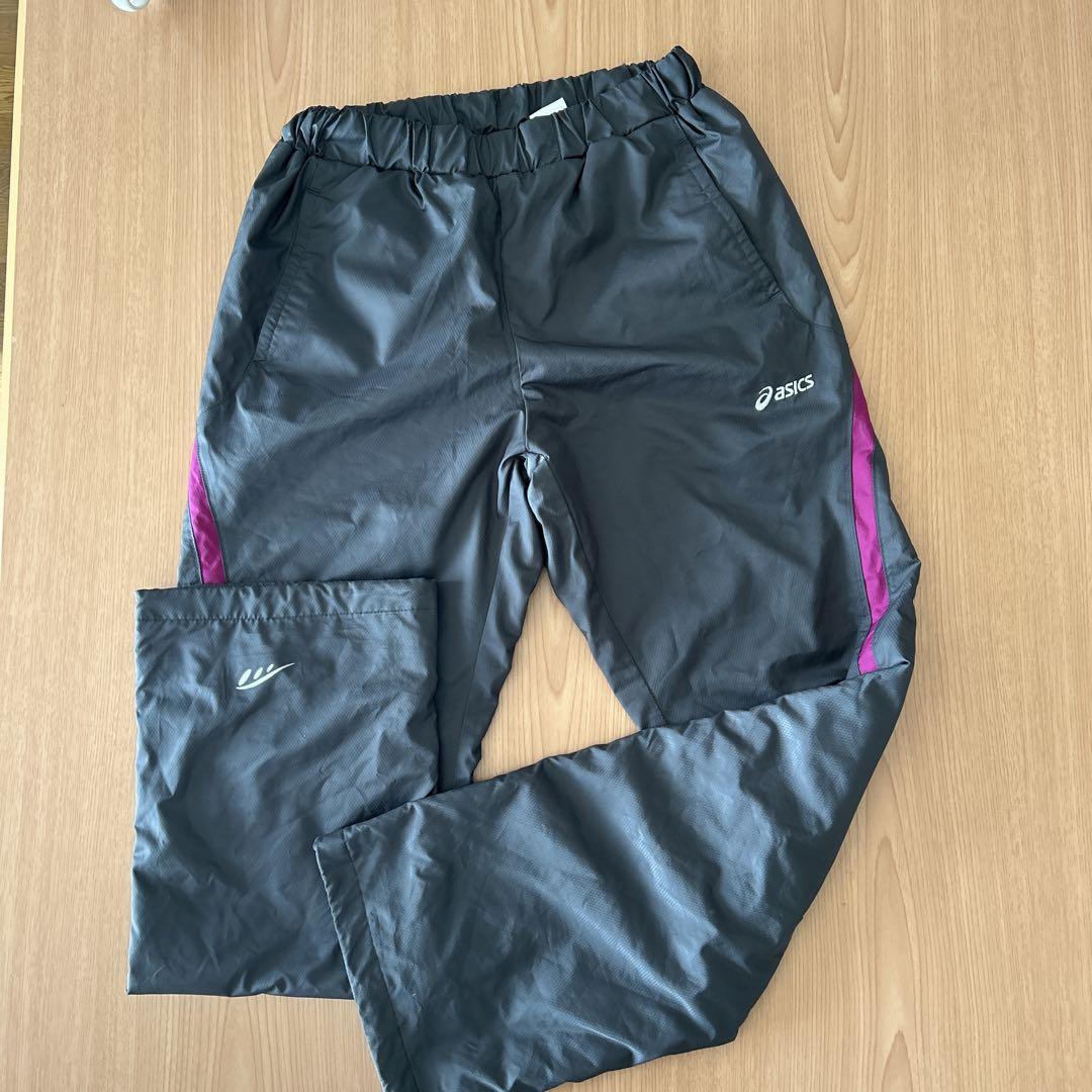 asics ウォームアップウェアセット チャコールグレー/パープル　レディース