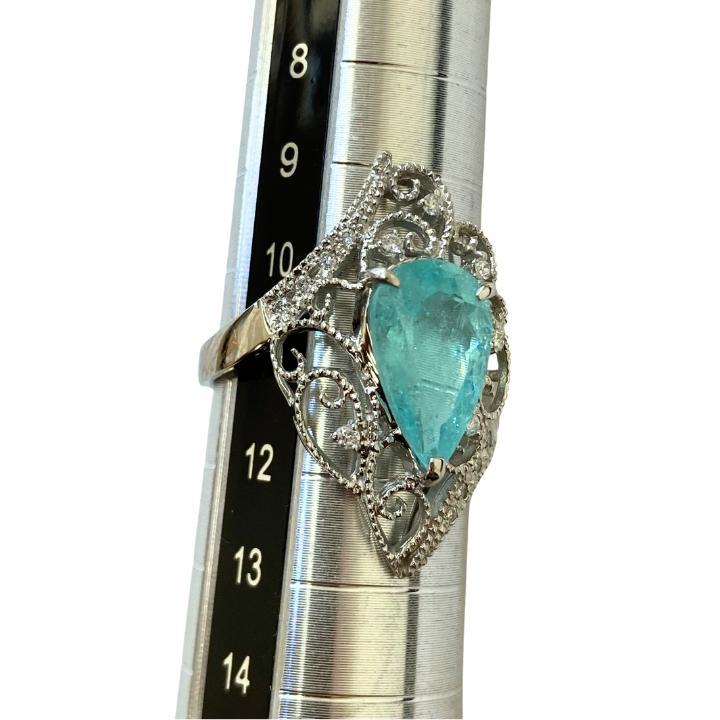 【A】パライバトルマリン2.36ct　Pt900 プラチナ リング 指輪 11号 A】パライバトルマリン2.36ct Pt900 プラチナ リング 指輪 11号