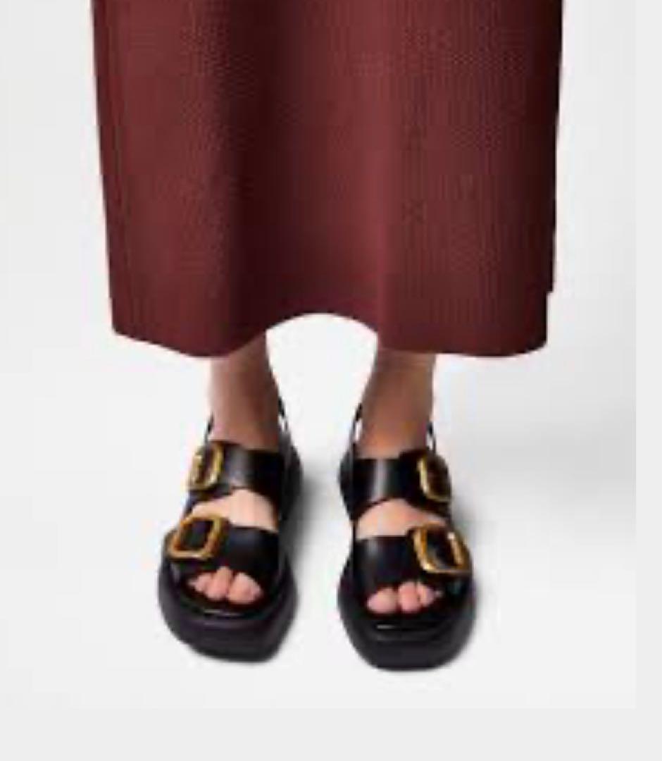 【ジャンク品】TOD'S トッズ　サンダル　ブラック　36半