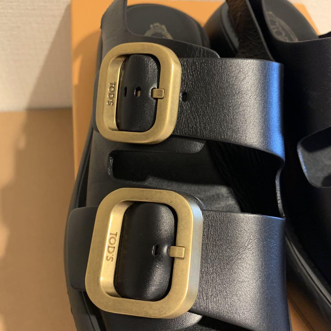 【ジャンク品】TOD'S トッズ　サンダル　ブラック　36半