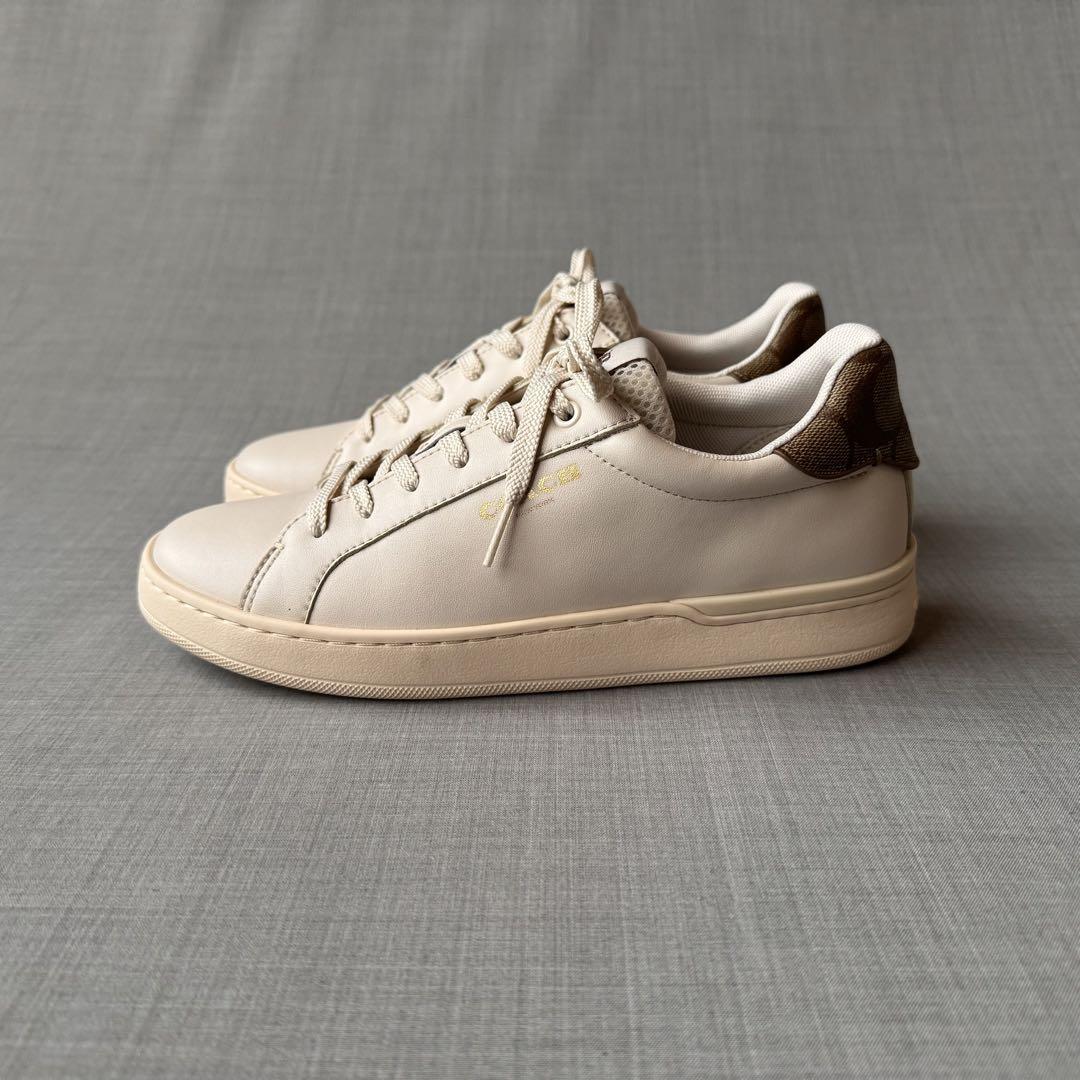 極美品 COACH CLIP LOW TOP SNEAKER 24.0cm
