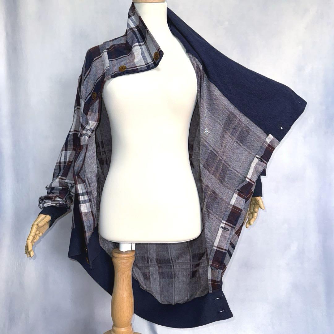 Vivienne Westwood チェック柄 ドレープ　チュニック Vivienne Westwood（ヴィヴィアンウエストウッド）の「ﾁｭｰﾙﾁｪｯｸ
