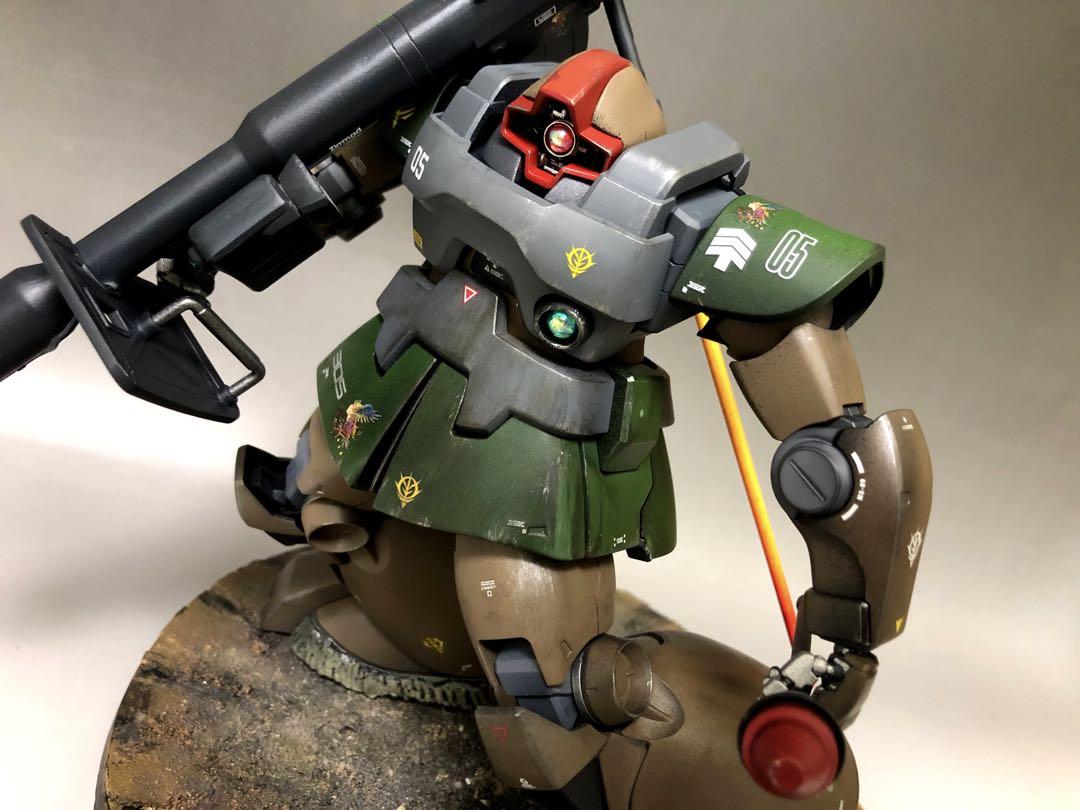 MG ドム 陸戦型 塗装済み 武器 円形台座 付き 送料無料 完成品