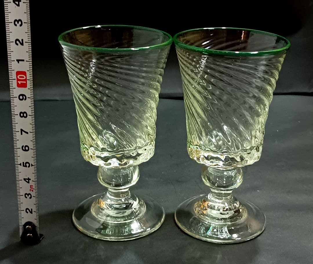 【希少】船木しずほ 吹きガラス ペアグラス 木箱付 【希少】船木しずほ 吹きガラス ペアグラス 木箱付