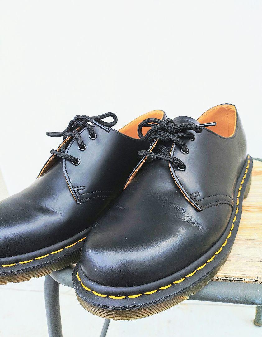 ドクターマーチンDr.Martens 3ホールレザーシューズ 黒US8（26cm