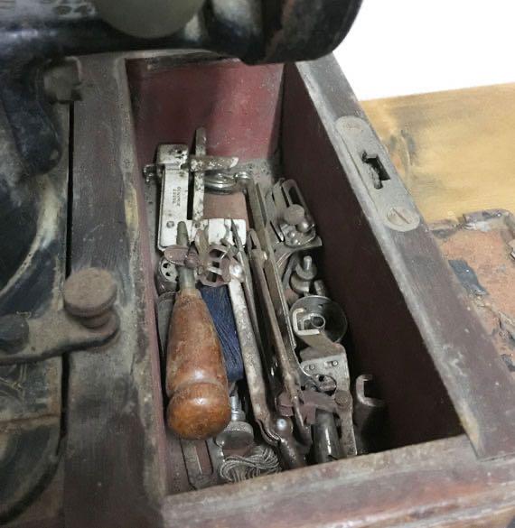 SINGER アンティーク 昭和 レトロ 手回しミシン 大 インテリア 中古