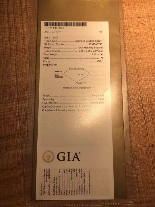 中古品G18k 、ナチュラルダイヤモンド指輪