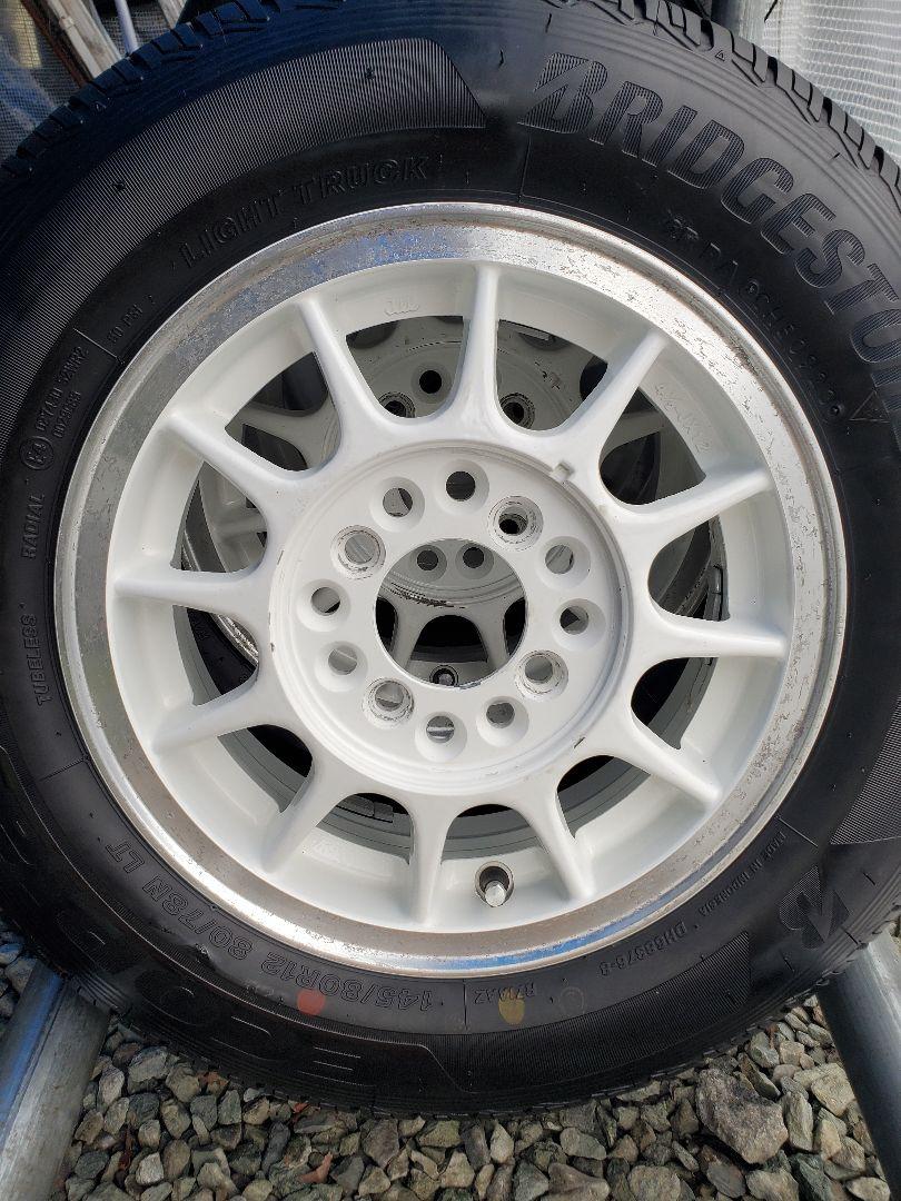 ま*】様 145/80R12 80/78N ブリヂストン R710 アルミホイー