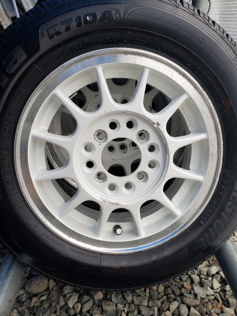 ま*】様 145/80R12 80/78N ブリヂストン R710 アルミホイー