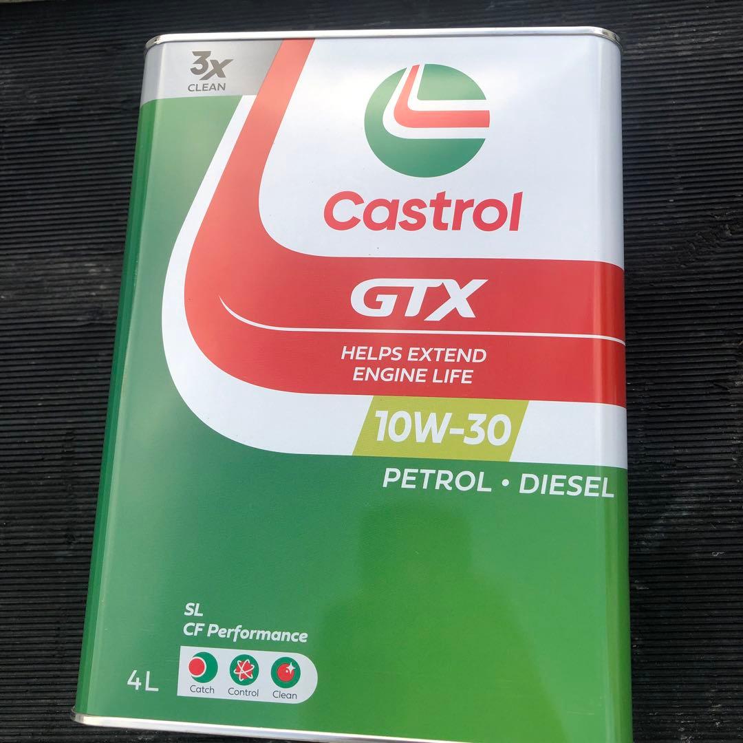 Castrol GTX 10W-30 エンジンオイル 4L 4缶売り