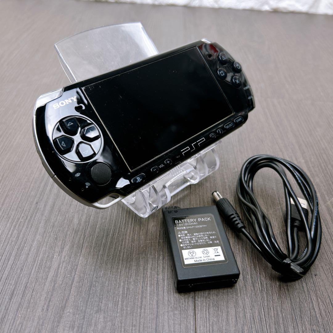 【PSP】PlayStationPortable3000 ブラック　本体一式