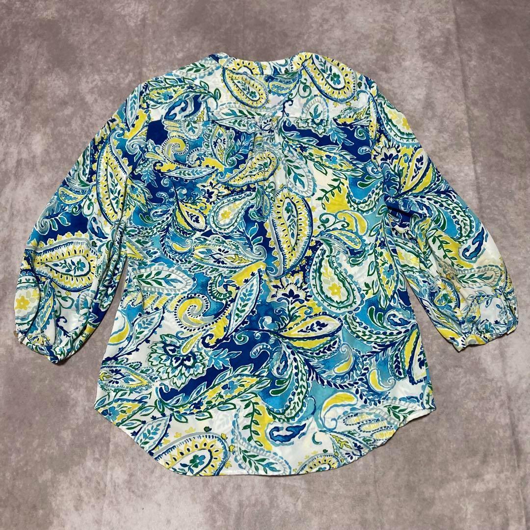 ラルフローレン　RALPH LAUREN　総柄ブラウス　花柄　ペイズリー柄　XS