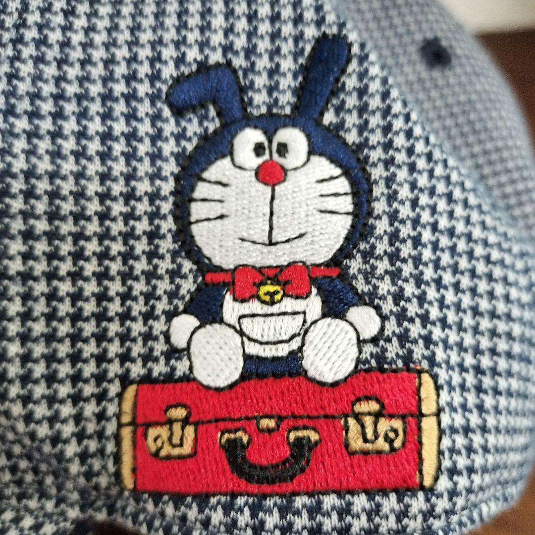 美品JACK BUNNY✕ドラえもん チェック柄キャップ うさぎ