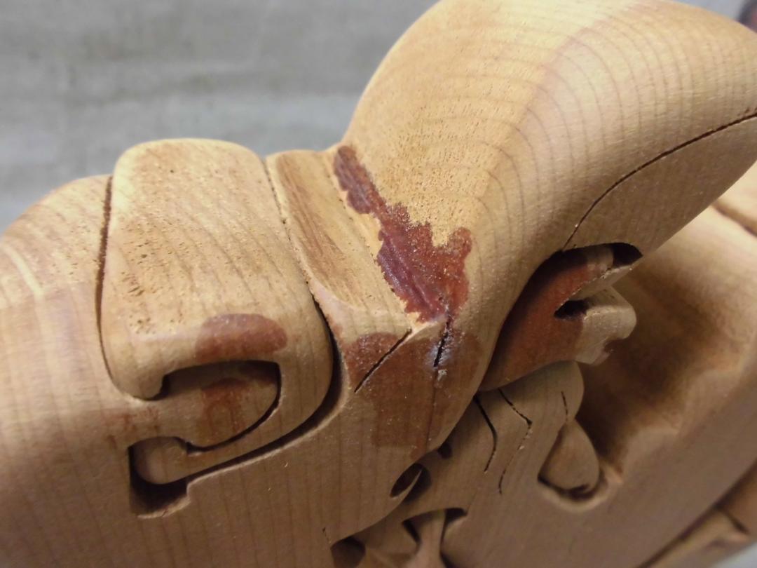 【受注生産品】 DROOPY/ドルーピー 手作り組み木 ハンドメイド 木製立体パズル 野球 ジグソーパズル