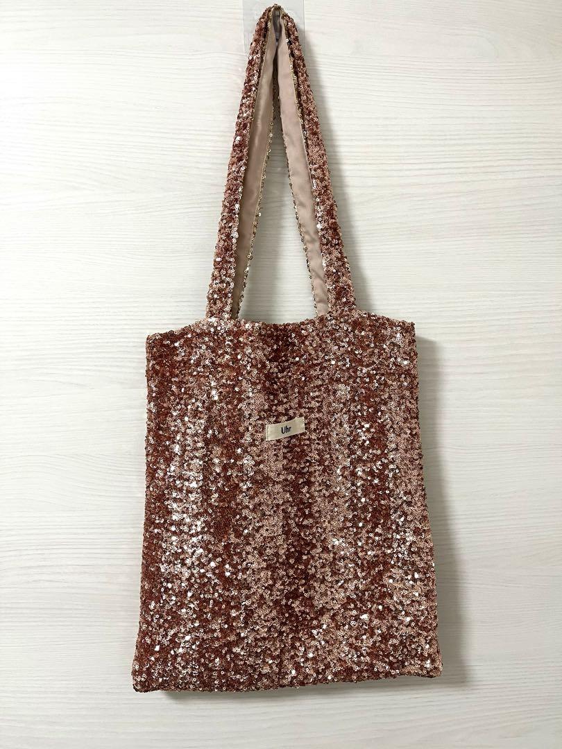 uhr ウーアスパンコールトートバッグ ピンク/ゴールドELLE SHOP限定