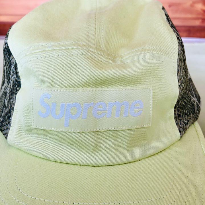 【新品】Supreme ヘビ柄メッシュCamp Cap