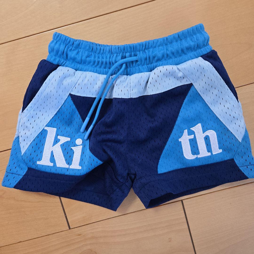 KITH KIDS メッシュ半ズボン 青 紺95cm KITH