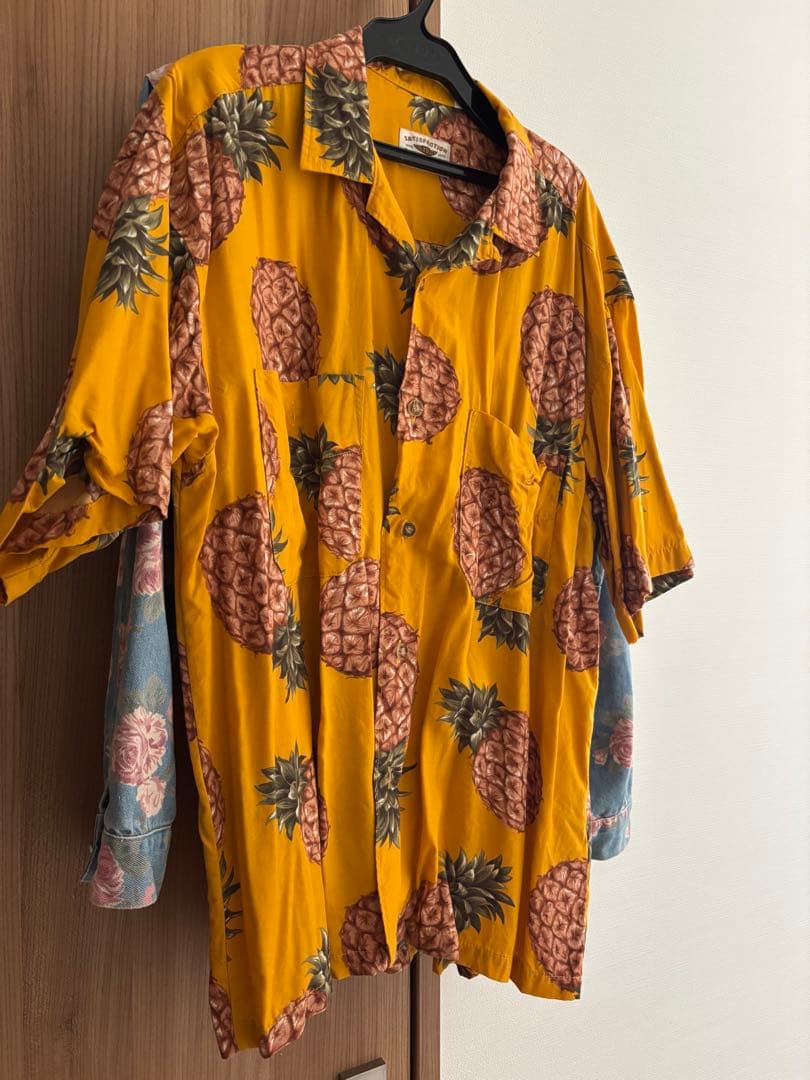SATISFACTION パイナップル柄アロハシャツL
