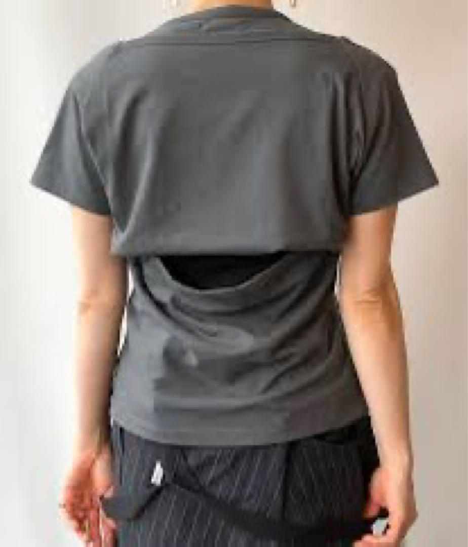 ジヨン様専用】FUMIKA UCHIDA グレー バックオープン Tシャツ