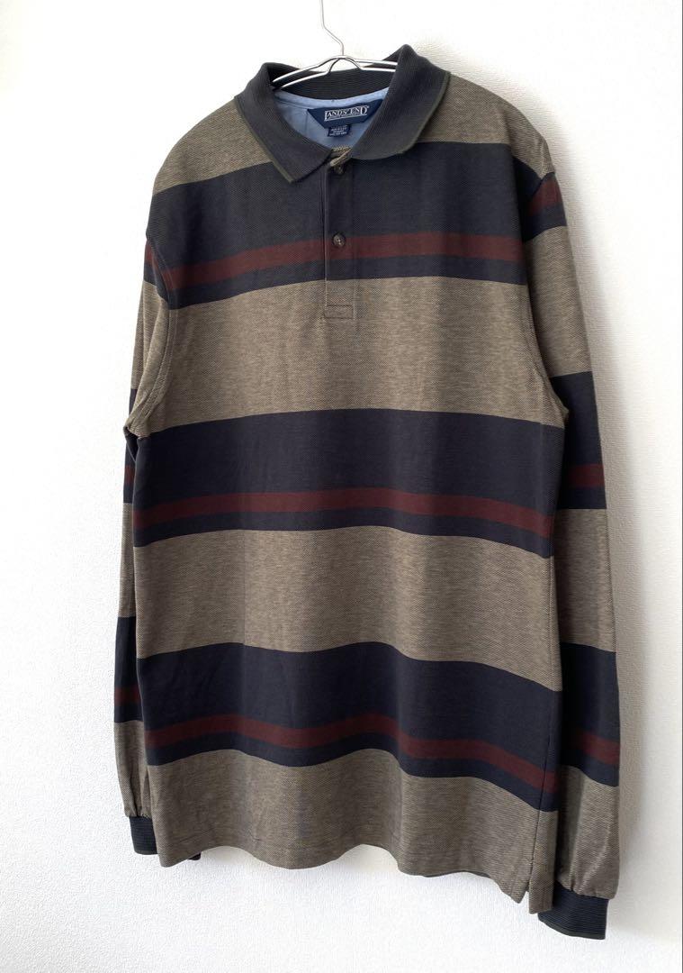 トップス Lands' End border polo L/S