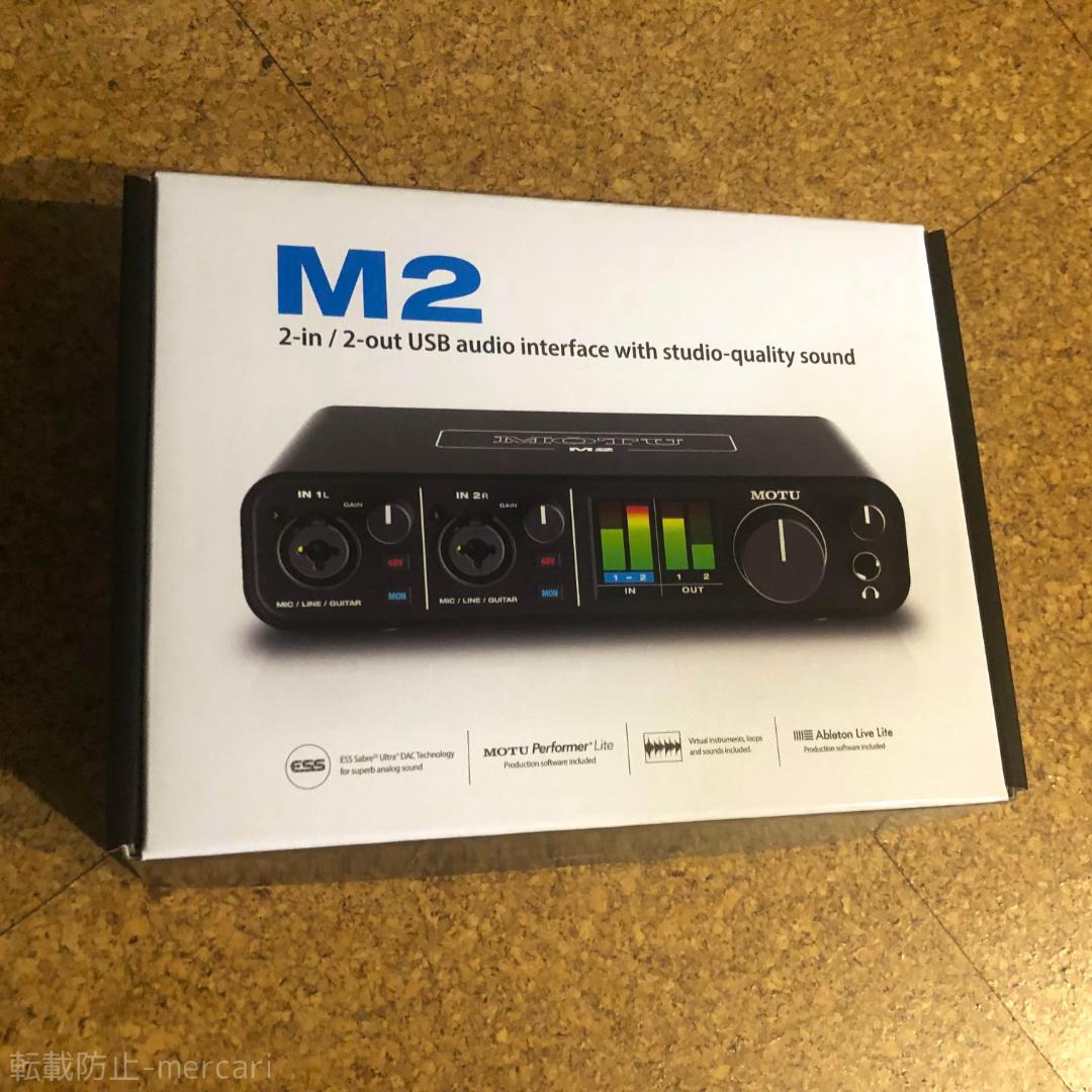 MOTU M2 2-in/2-out USBオーディオインターフェイス - メルカリ