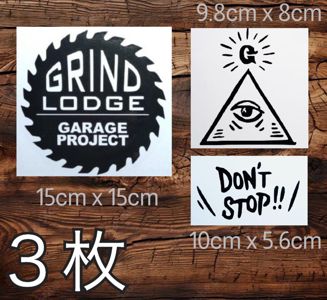 GRIND LODGE グラインドロッヂ　ステッカー　正規品 NEW] 3枚 GRIND LODGE グラインドロッヂ ステッカー - メルカリ