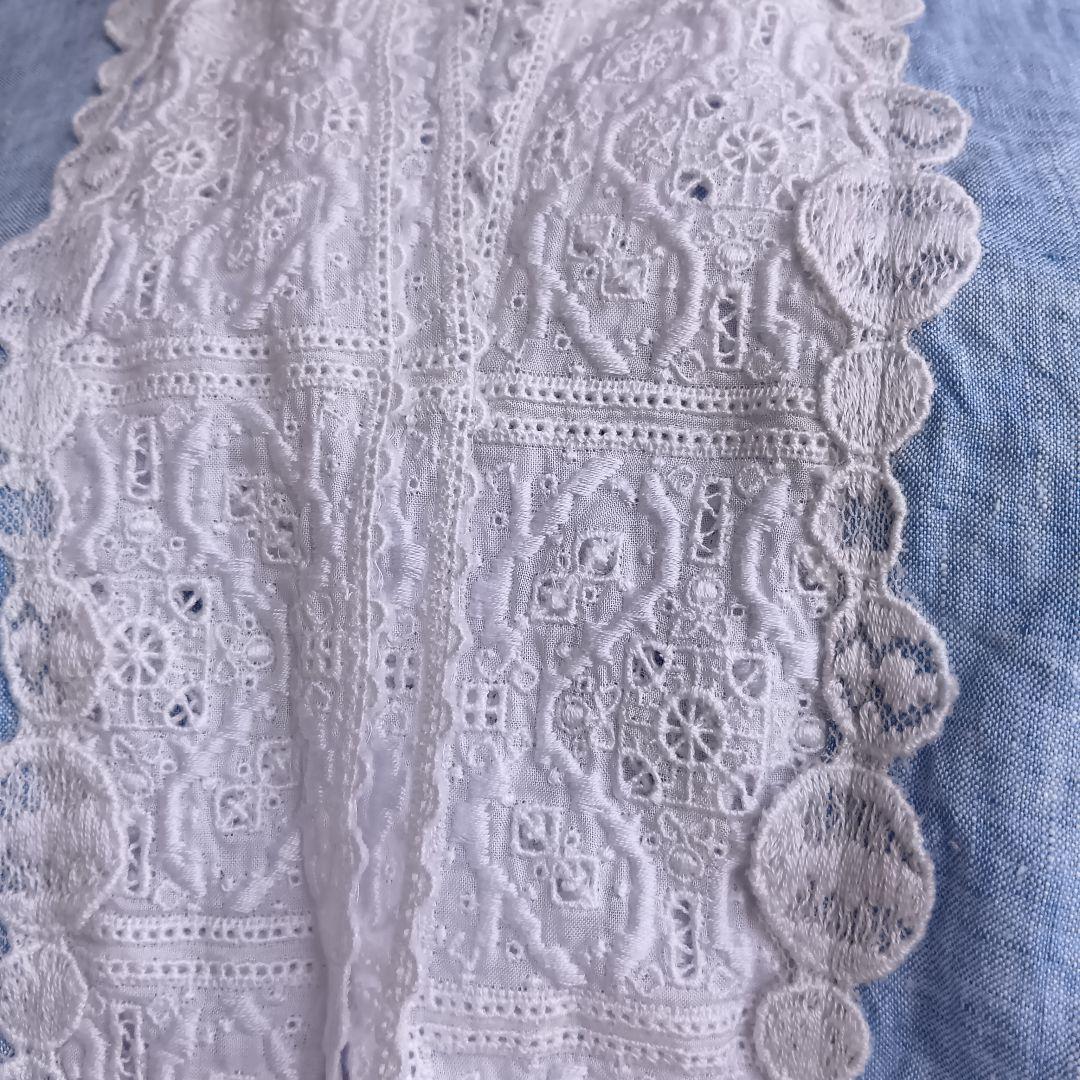 Reve de MIYACO ミヤコ レースカットソー 刺繍 ピンタック 麻