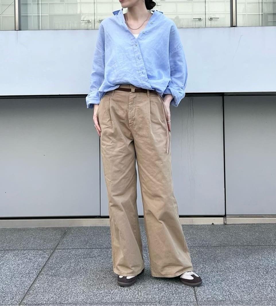 【今期・完売・未使用・紙タグ付】IENAのウォッシャブルリネン2WAYシャツ