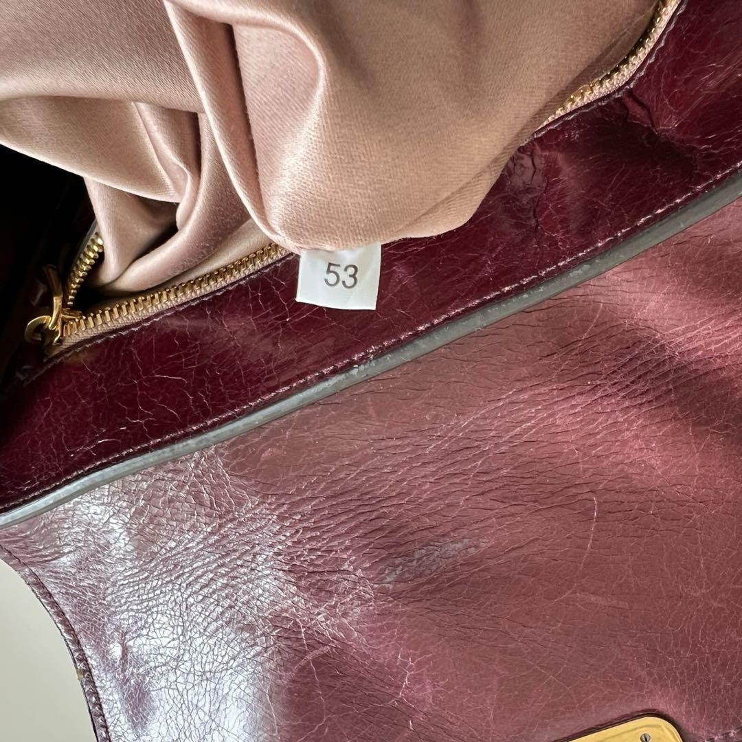 90s MIU MIU CROCHET LEATHER HAND BAG