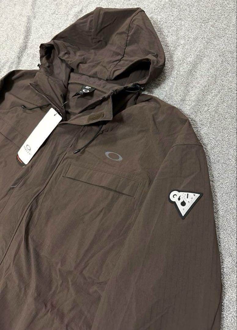 新品タグ付 OAKLEY オークリー ブラウン ナイロンジャケット フルジップ