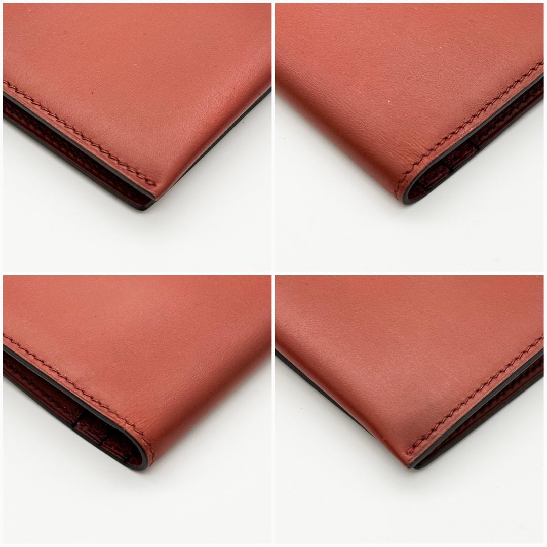【極美品】HERMES エルメス　べアンクラシック　レッド　□F　長財布