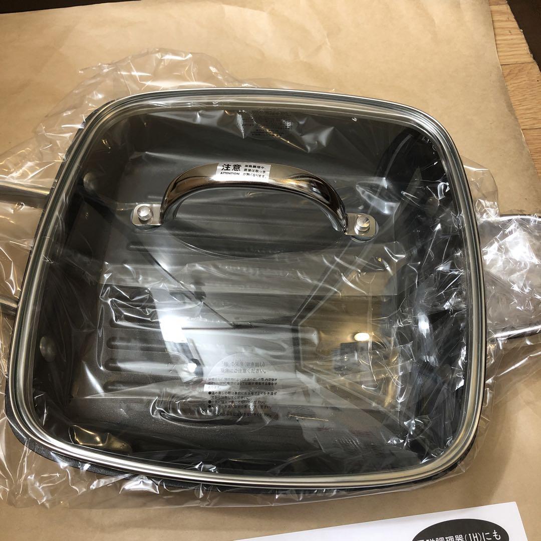 未使用 MEYER マイヤー スクエアグリルパン 24cm レシピ付き