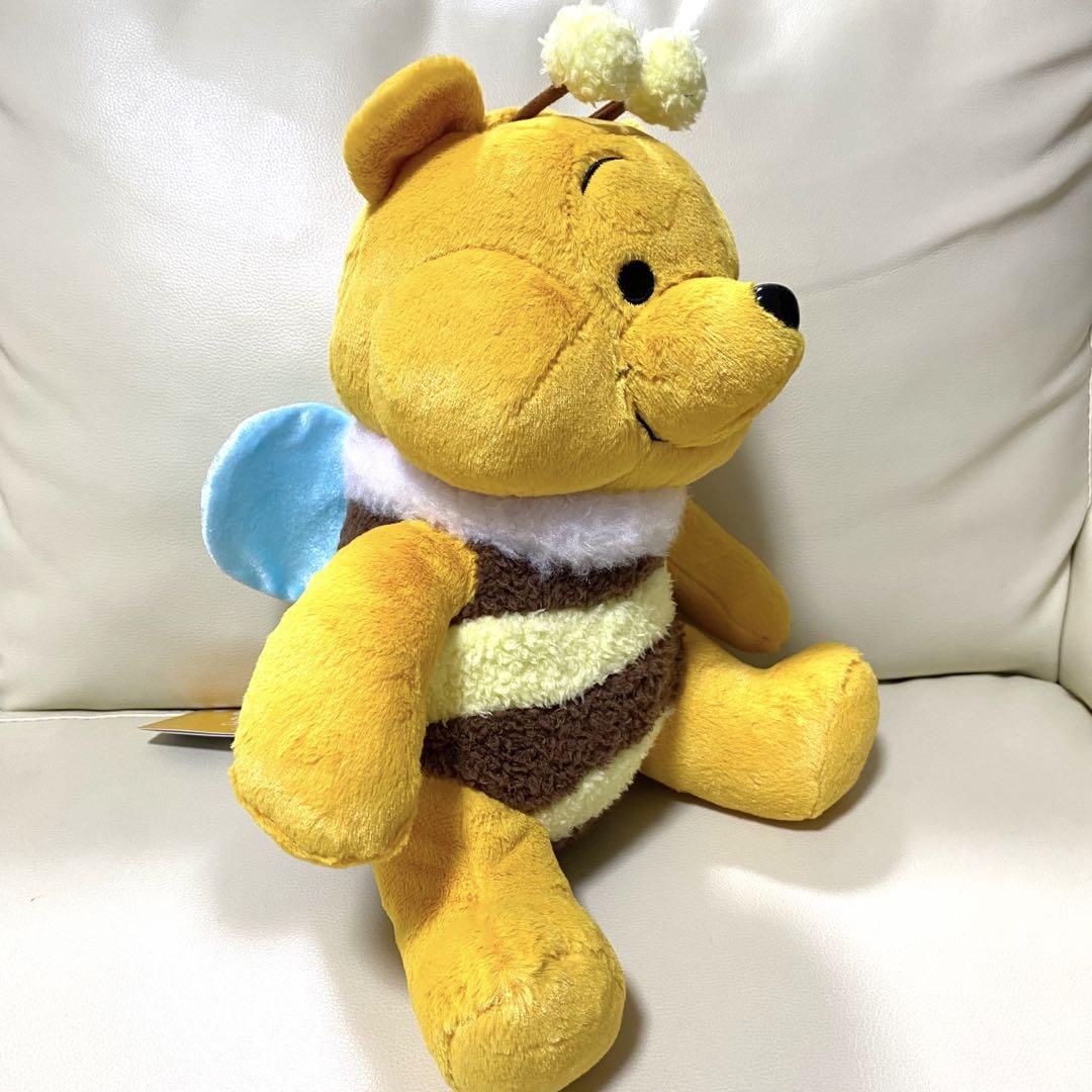 くまのプーさん Lぬいぐるみ ほっぺぷっくり みつばちver