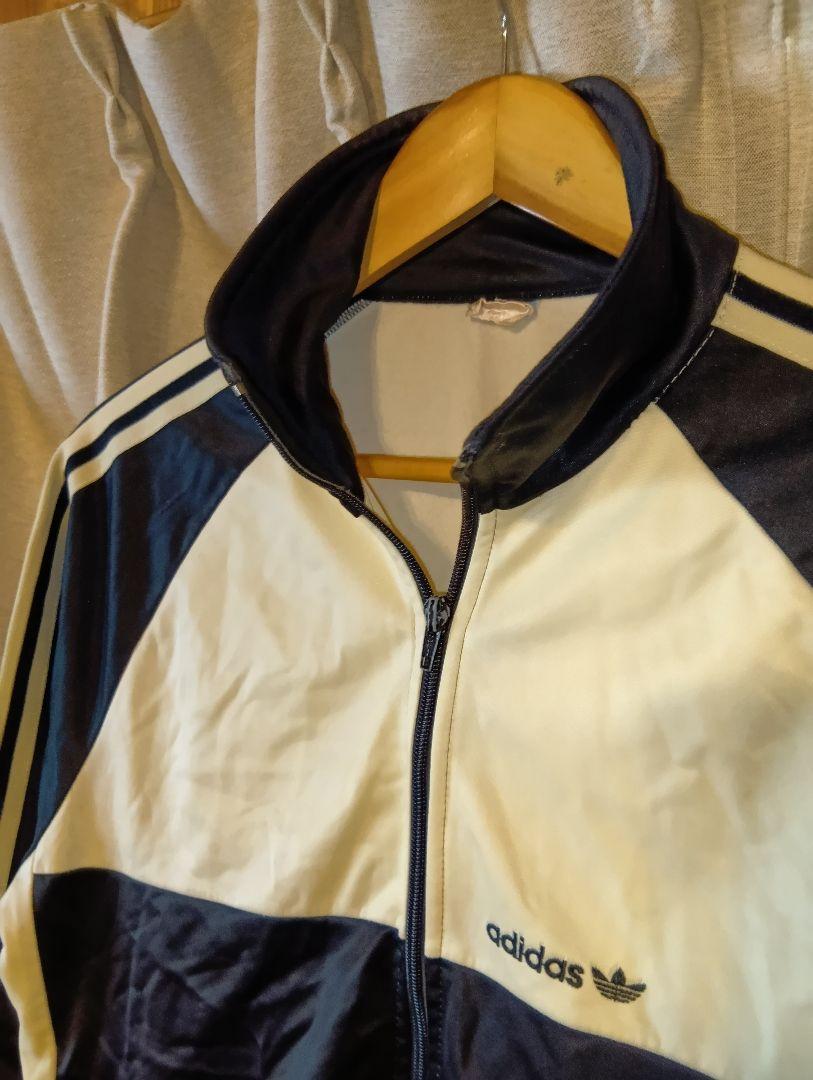 希少　古着adidas ジャージ　ブラック　オフホワイト