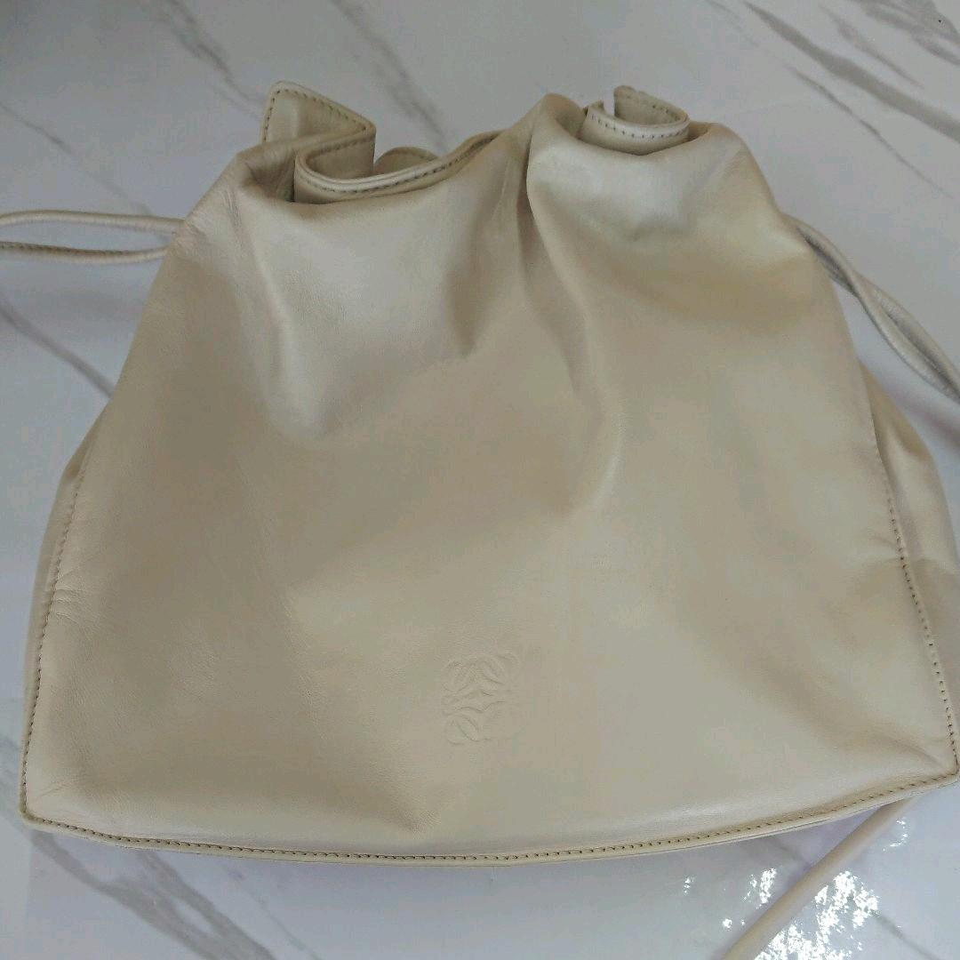 ロエベ 巾着ショルダー リペア品 suy06-m11098560637 ベージュ 100%新品
