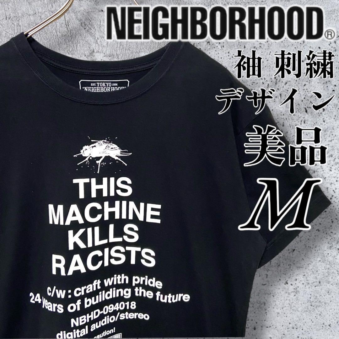 【美品・入手困難】NEIGHBORHOOD Tシャツ 黒M 袖刺繍 稲葉 長瀬